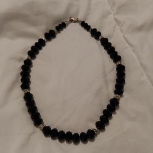 18 inch black beaded necklace